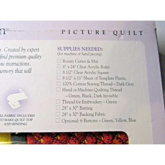 The Quilt Collection Quilt Kit Picture Quilt House Pattern 22"x 24" w/ Supplies - Picture 5 of 5